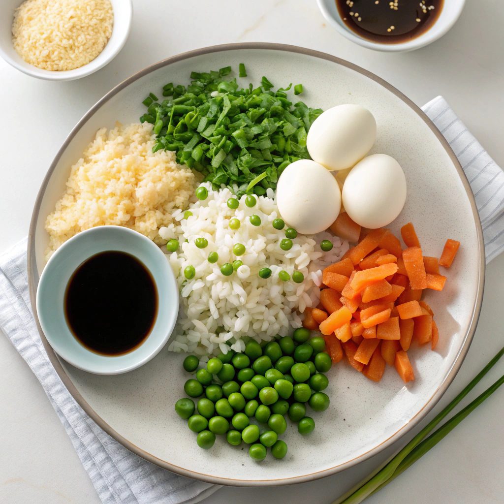 Ingredients for Egg Fried Rice Recipe