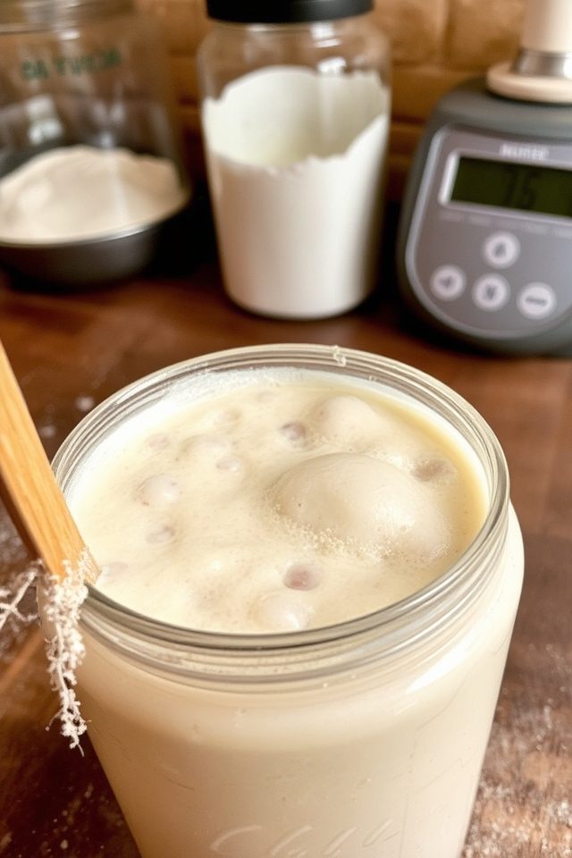 creating sourdough bread starter