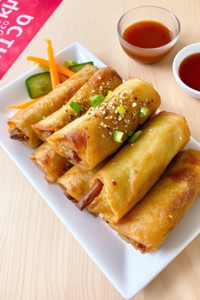 crispy asian chicken rolls