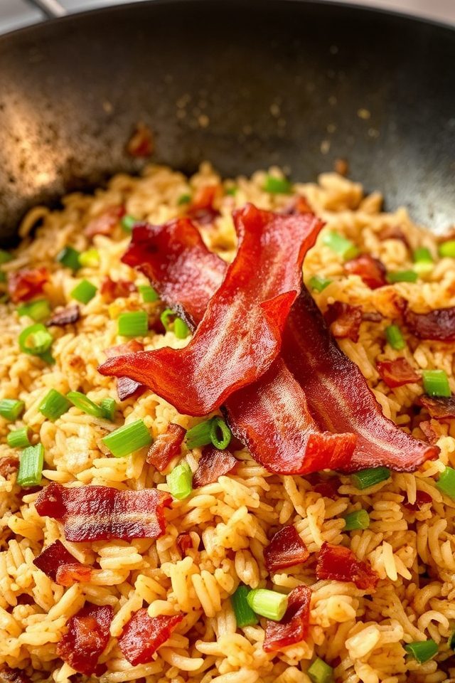 crispy bacon fried rice