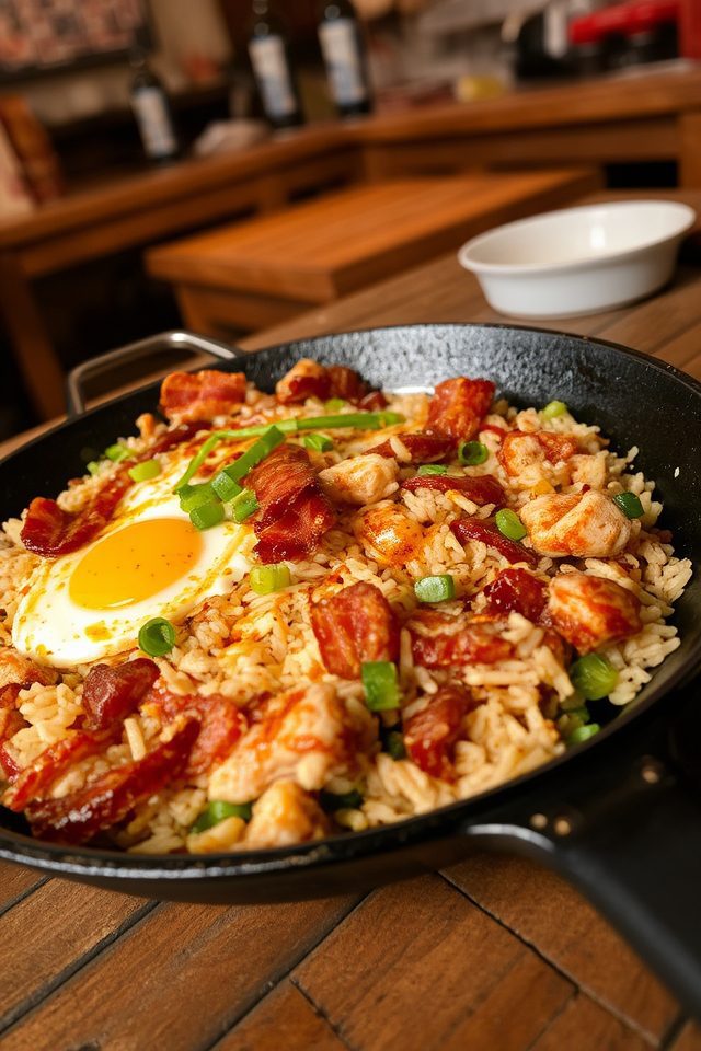 crispy bacon fried rice