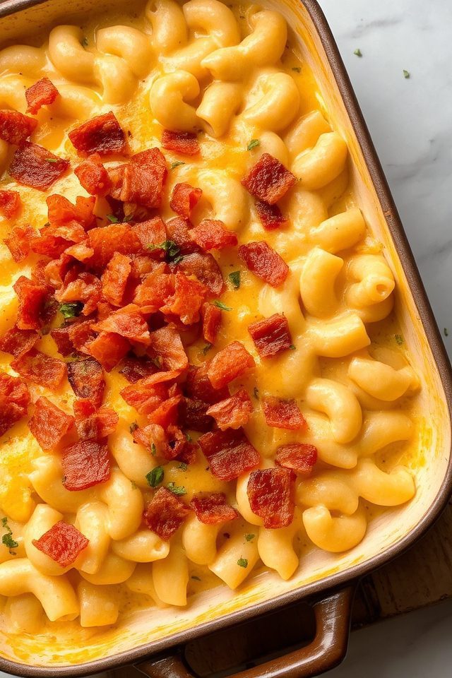 crispy bacon mac cheese