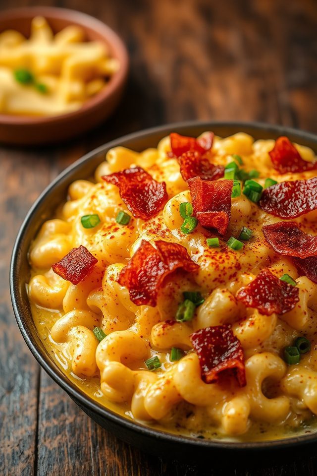 crispy bacon mac cheese