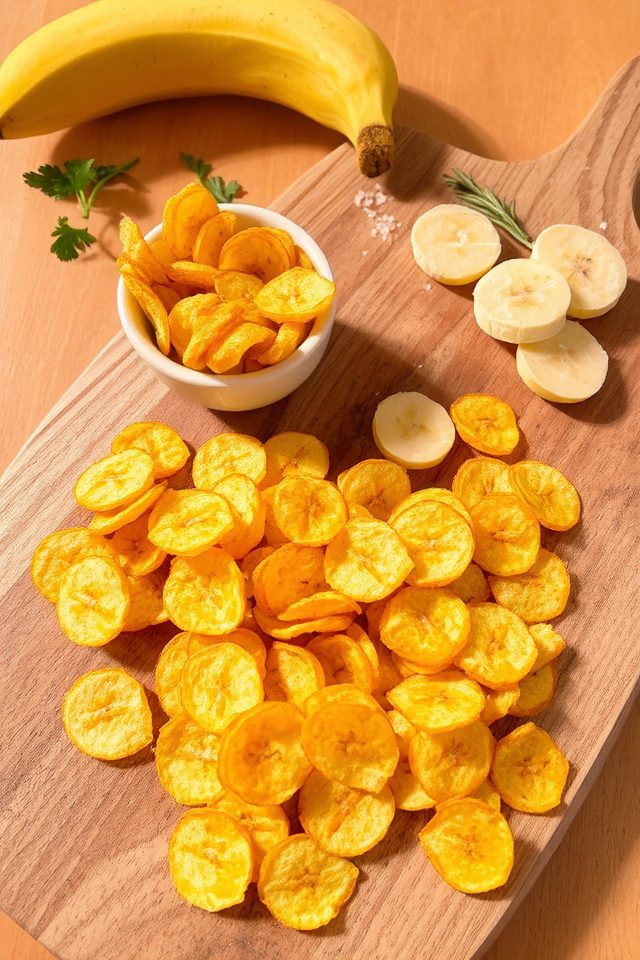 crispy baked banana snack