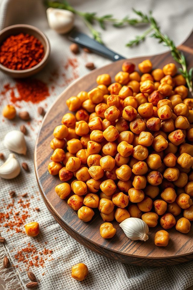 crispy baked chickpea snack