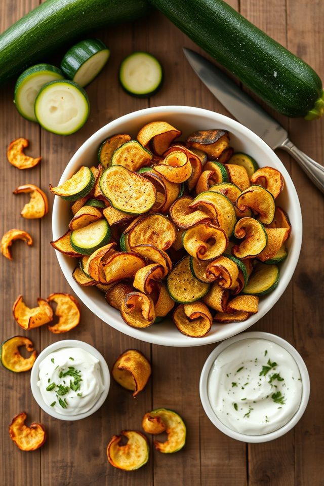 crispy baked zucchini chips