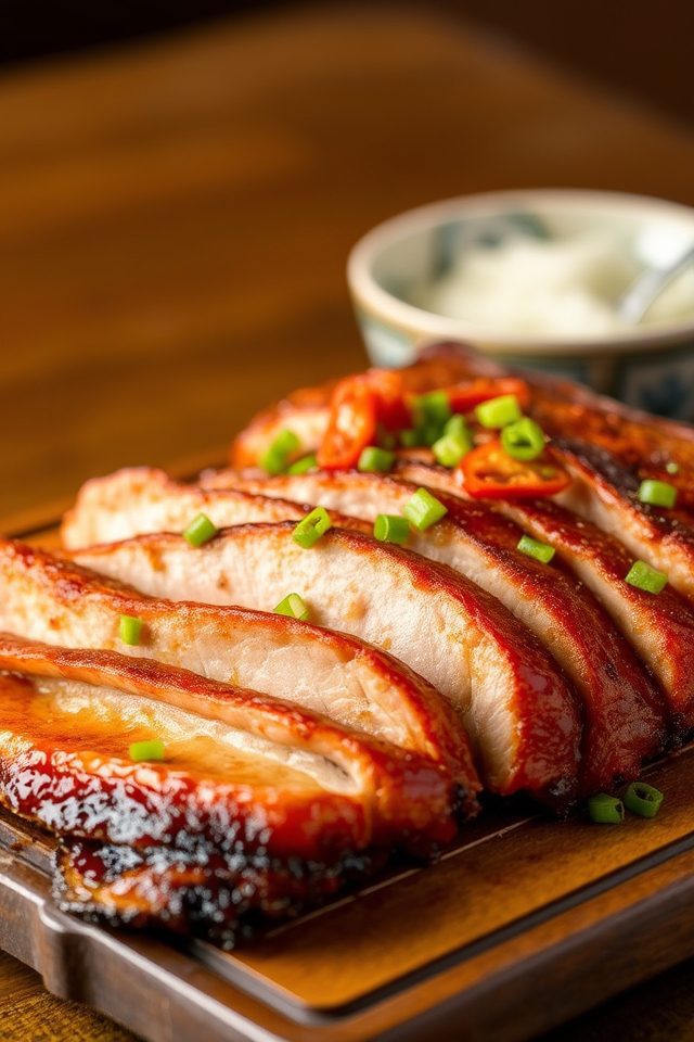 crispy caramelized pork belly