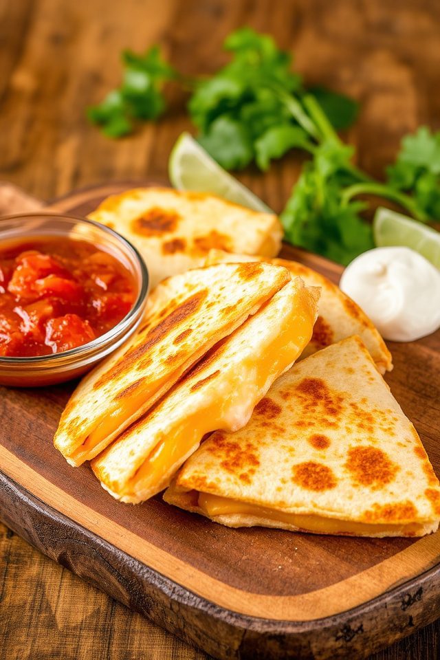 crispy cheesy tortilla wedges
