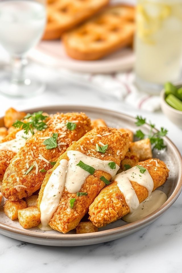 crispy chicken caesar bites