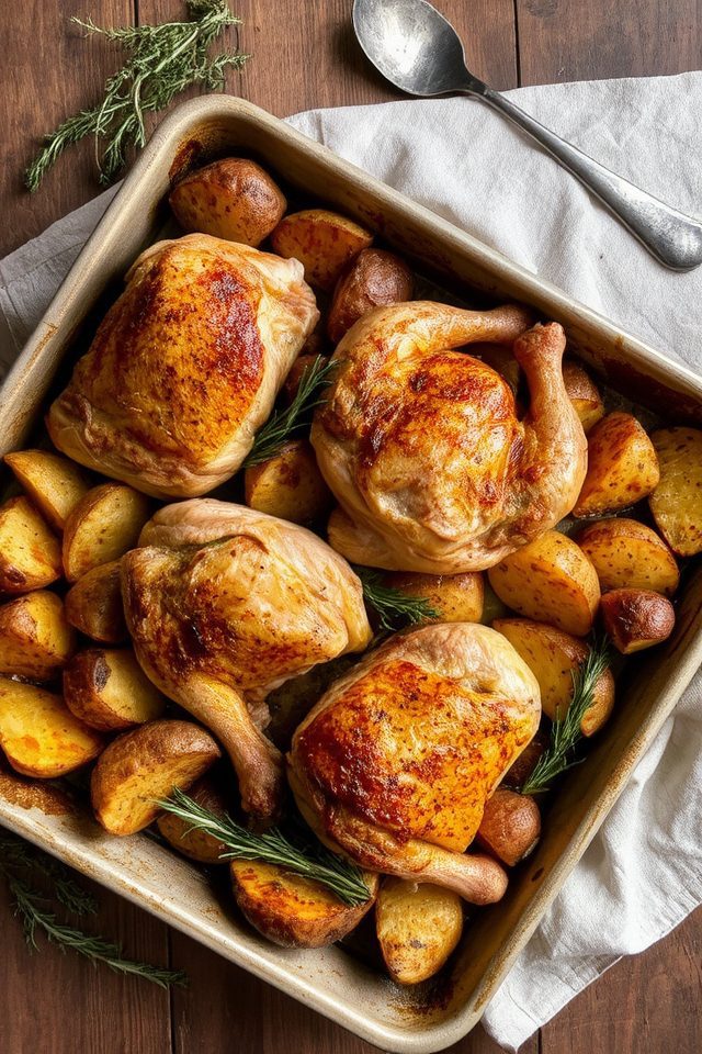 crispy chicken tender potatoes