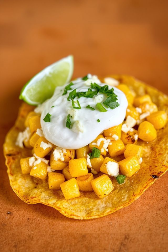 crispy corn tostada delight