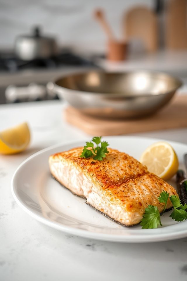 crispy crusted salmon fillet