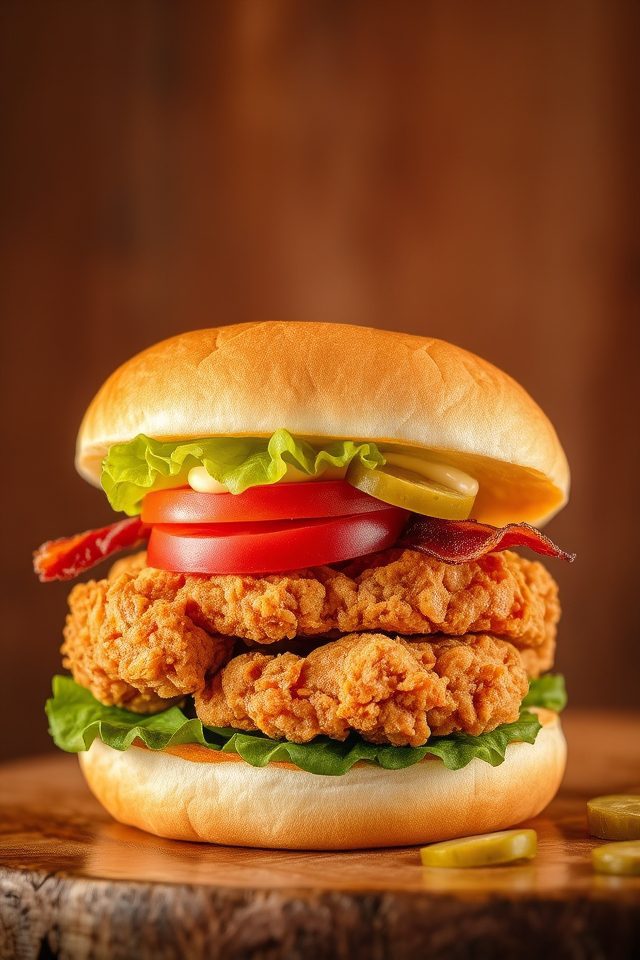 crispy fried chicken sandwich