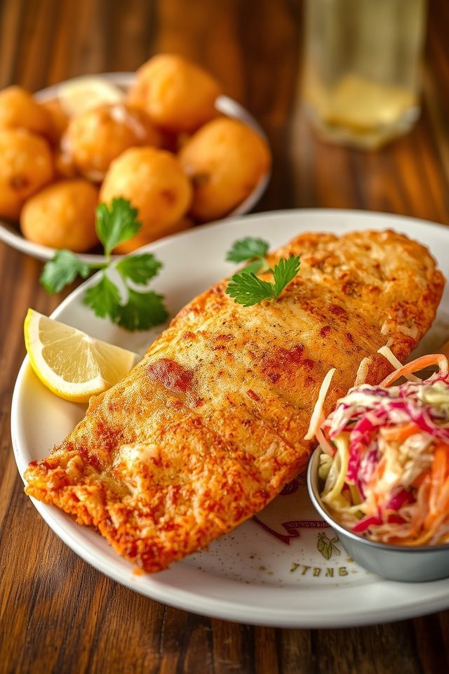 crispy fried southern meal