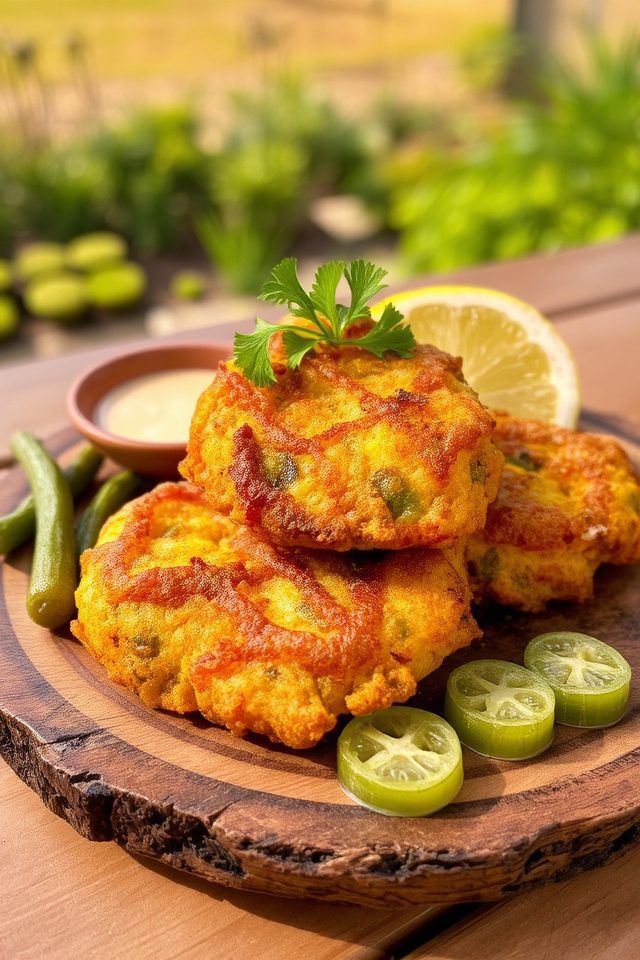 crispy fried vegetable fritters