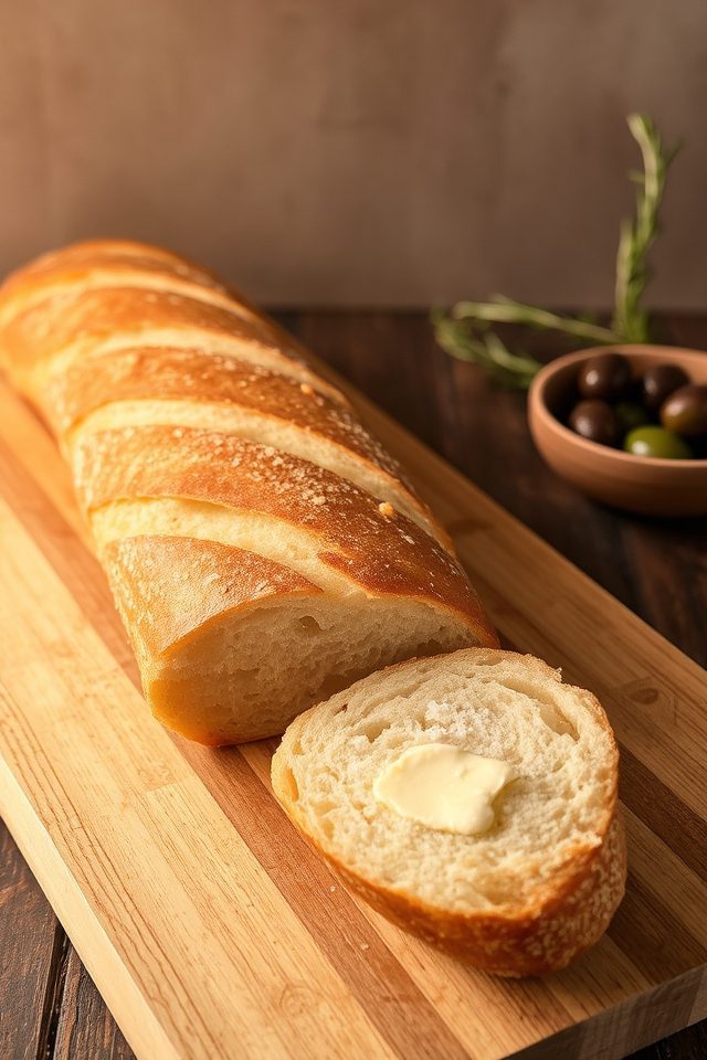 crispy golden french bread