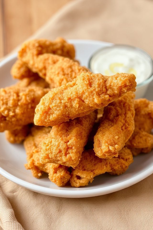 crispy golden fried chicken