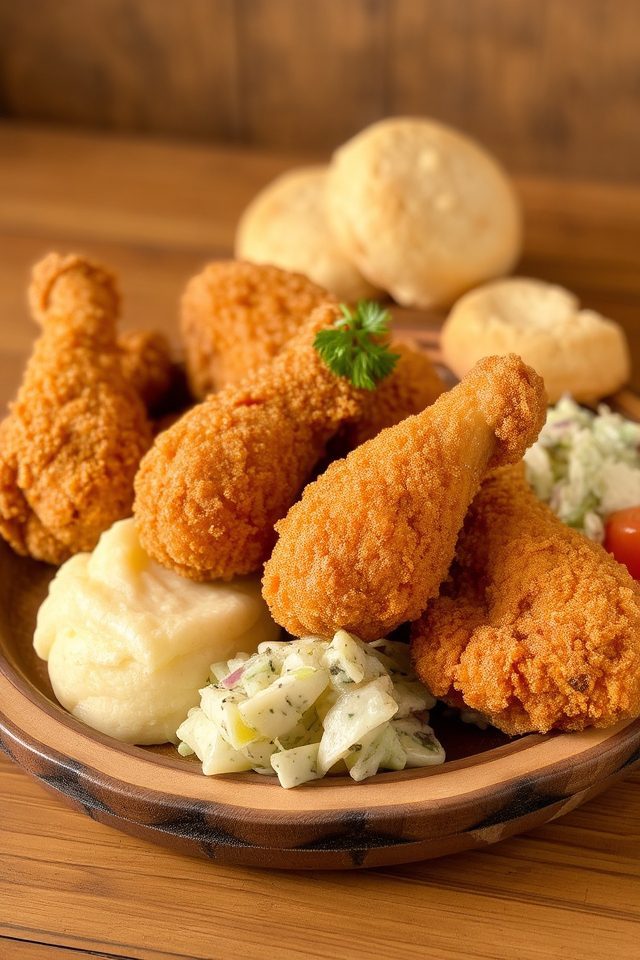 crispy golden fried chicken