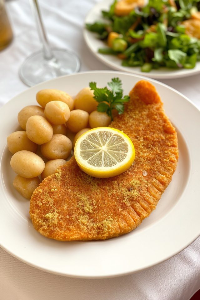 crispy golden veal dish