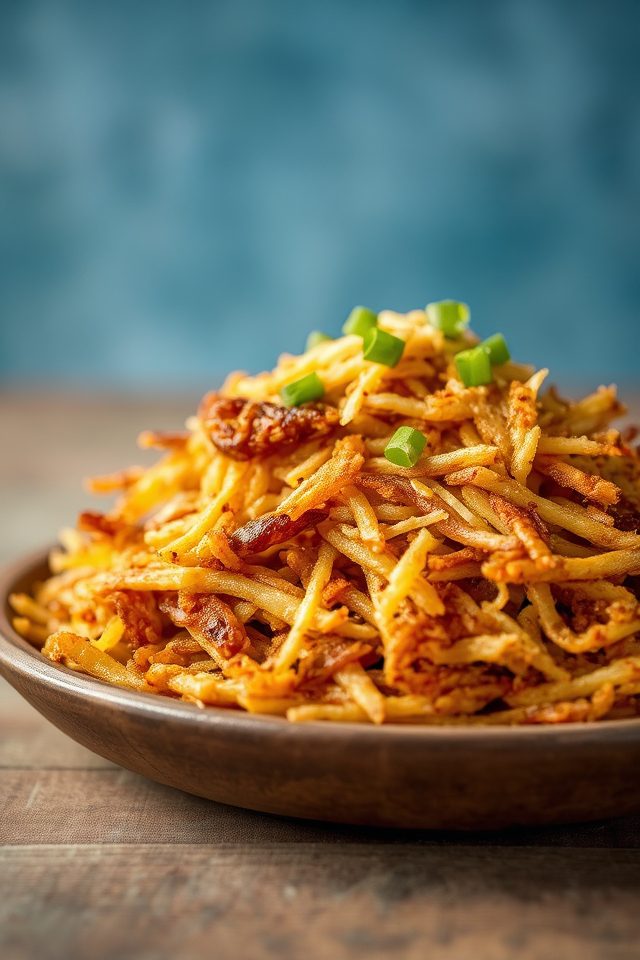 crispy griddled potato hash