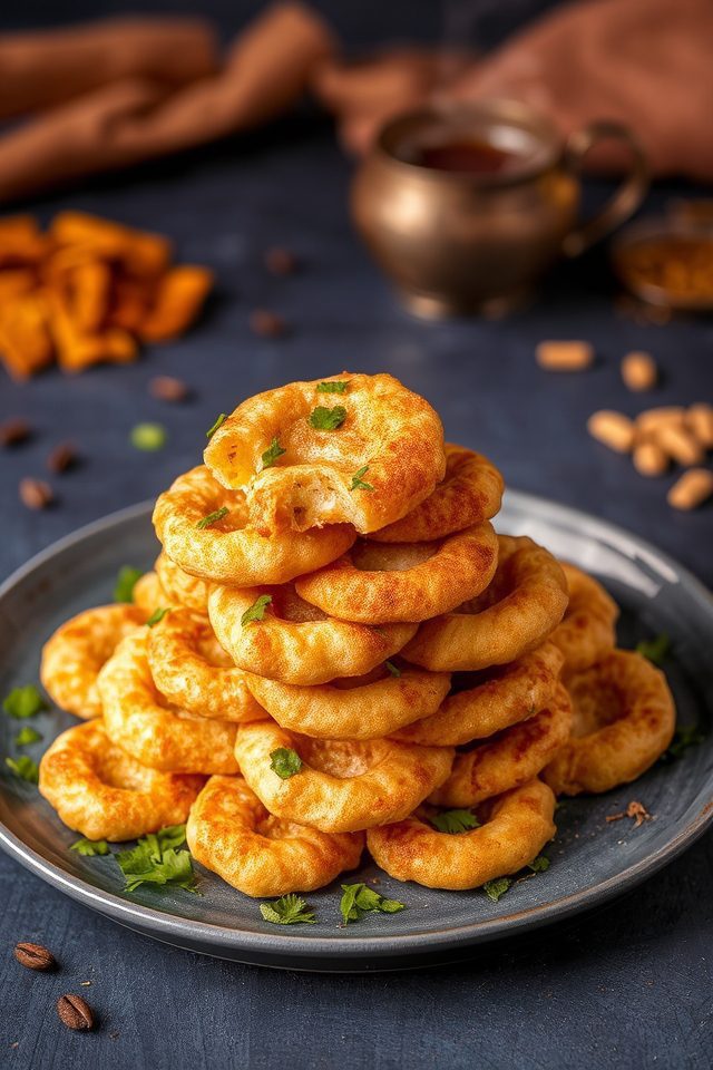 crispy indian tea snack