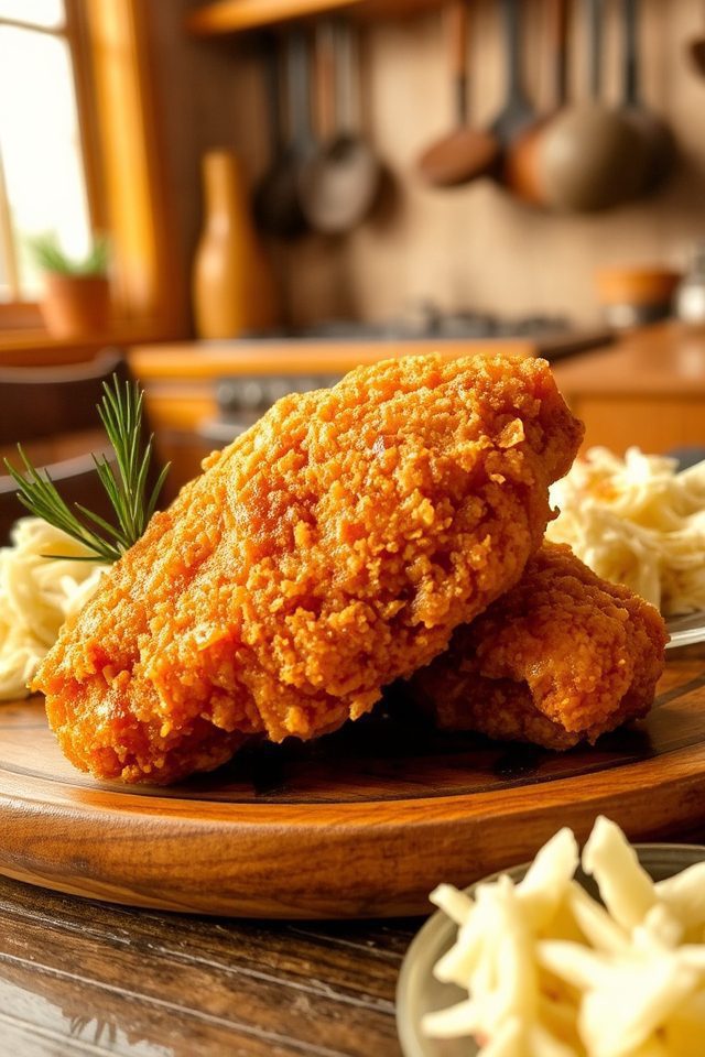 crispy juicy fried chicken