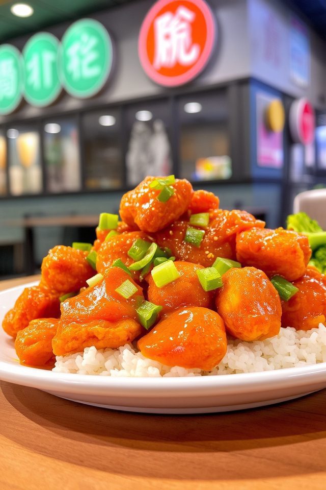 crispy orange chicken dish