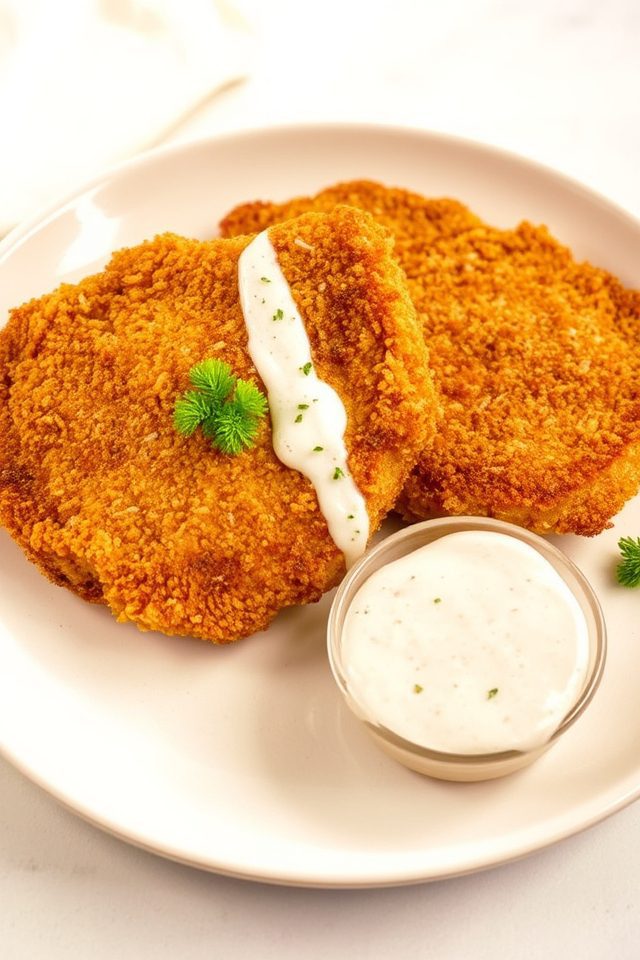 crispy pork chops dish