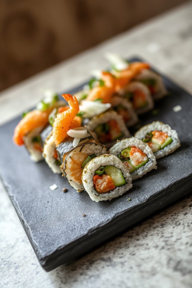 crispy shrimp sushi roll