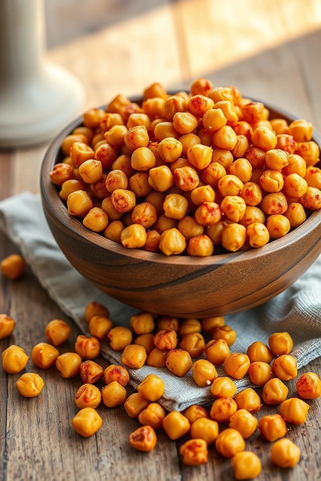 crispy spiced chickpea snack