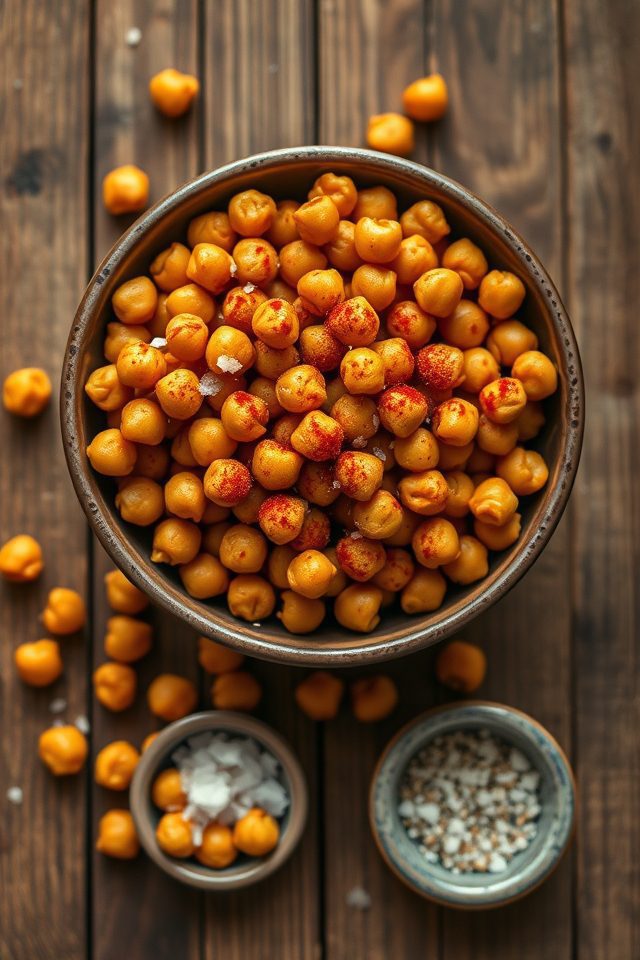 crispy spiced chickpea snack