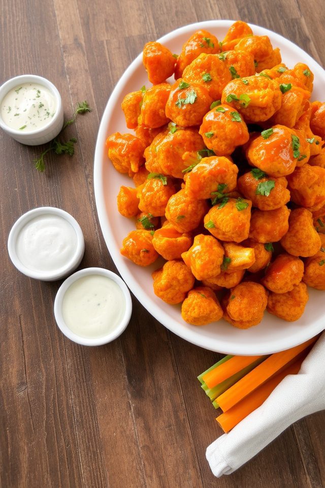 crispy spicy cauliflower bites