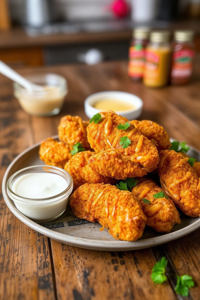 crispy spicy chicken fingers