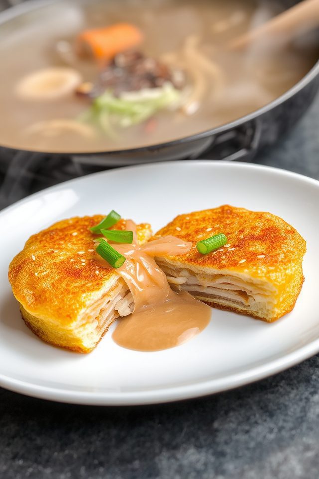 crispy udon noodle cakes