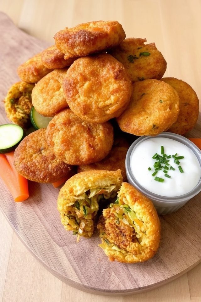 crispy vegetable fritter bites