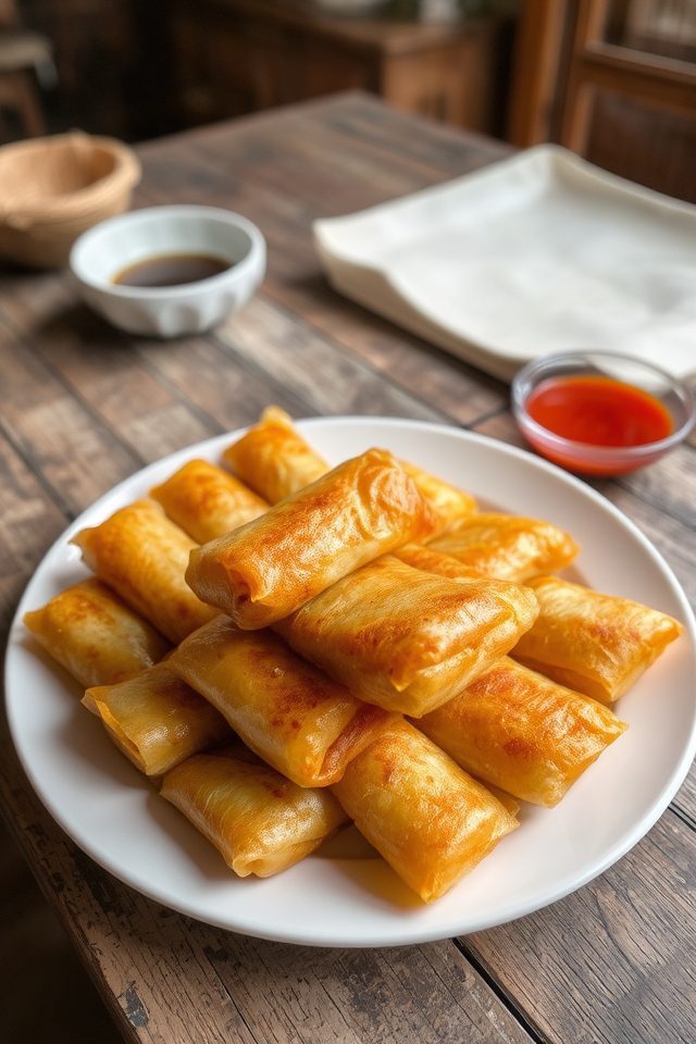 crispy vegetable spring rolls