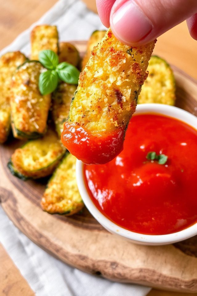 crispy zucchini marinara bites