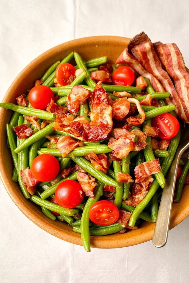 crunchy bacon green salad