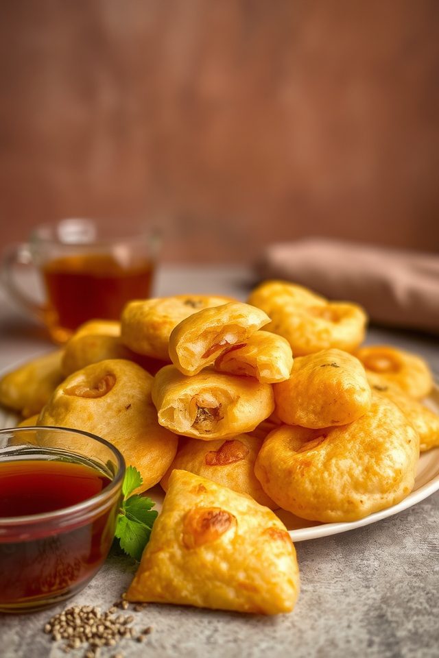 crunchy indian tea snack