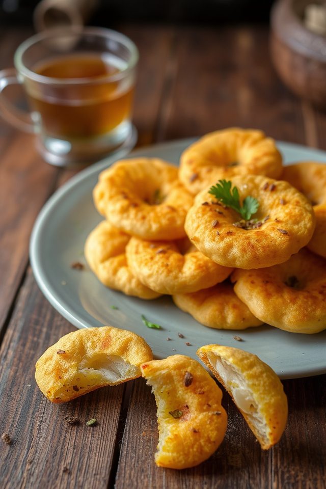 crunchy indian tea snack