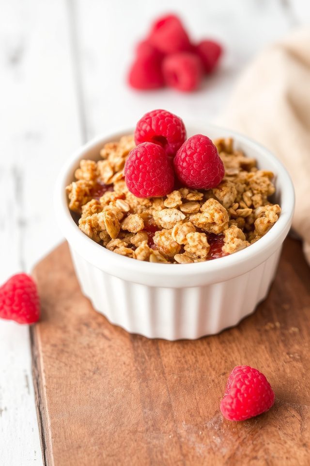 crunchy oatmeal raspberry dessert