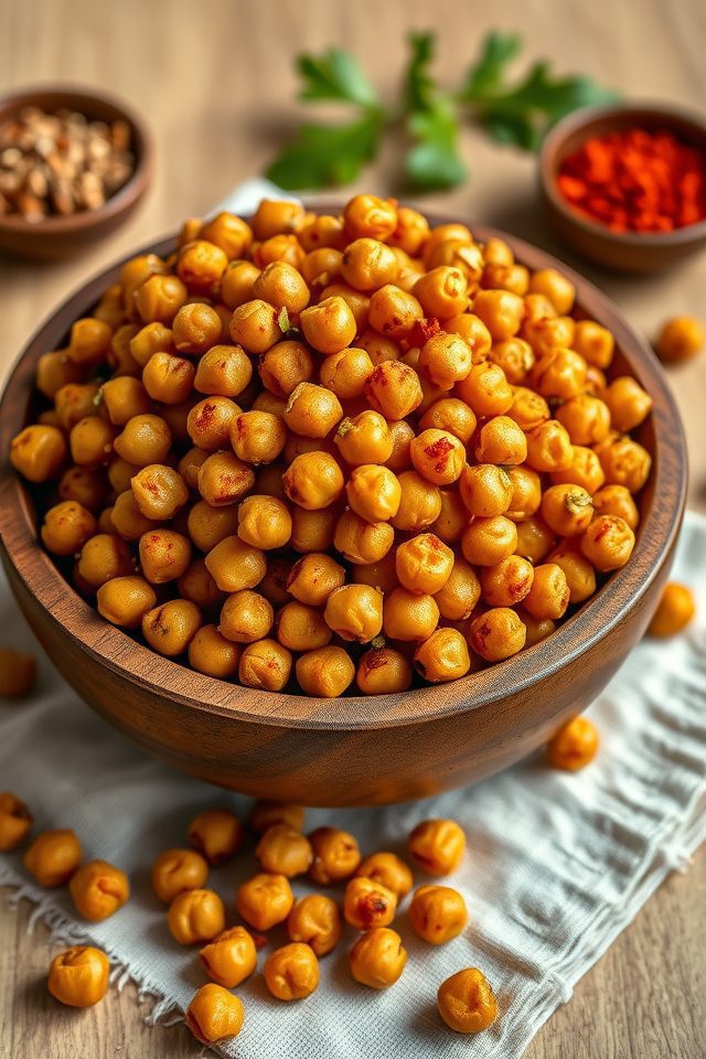 crunchy seasoned chickpea snack
