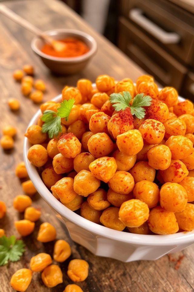 crunchy spicy chickpea snack