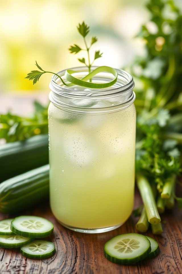 cucumber celery refreshing drink