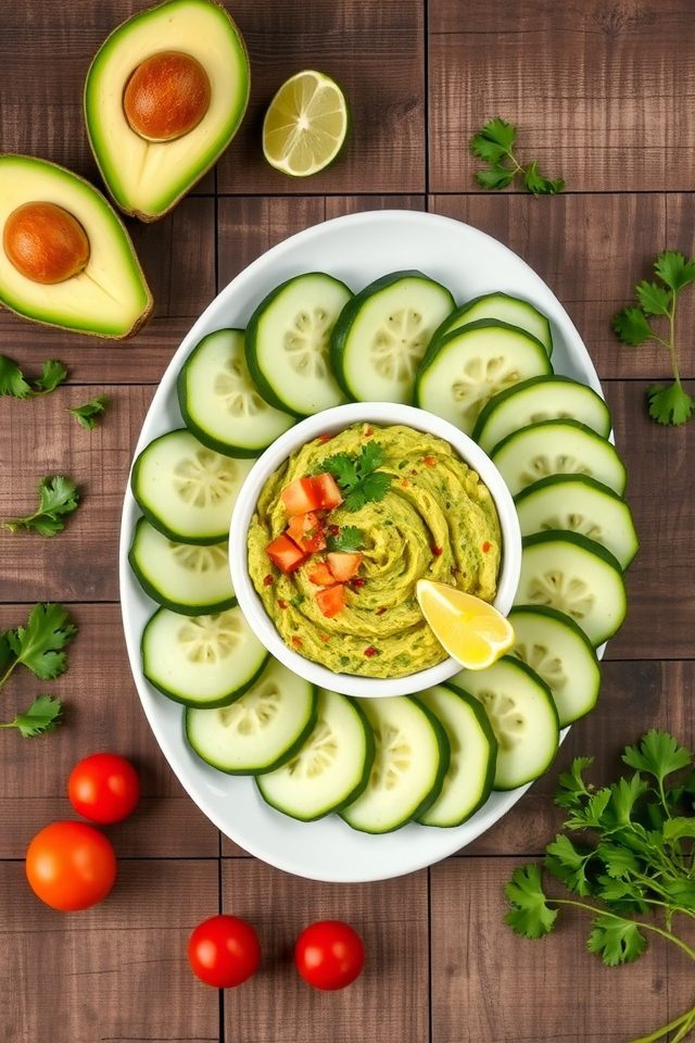 cucumber guacamole appetizer snack