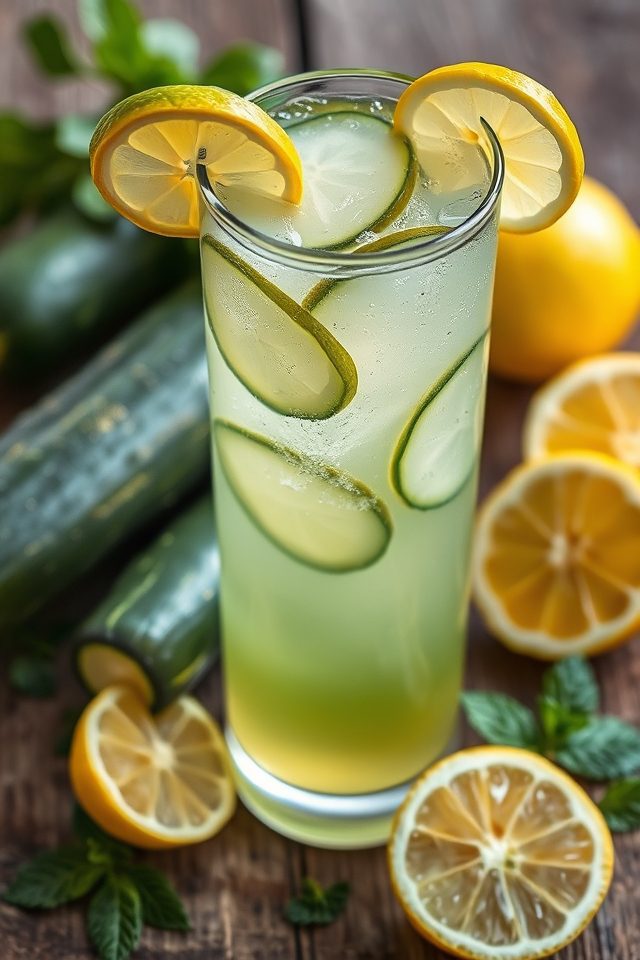 cucumber lemon refreshing drink