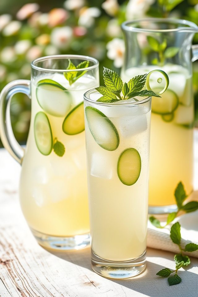 cucumber mint fizzy lemonade