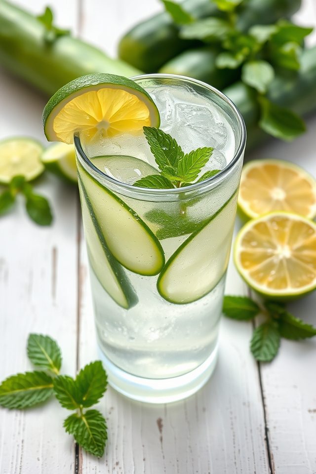 cucumber mint refreshing drink