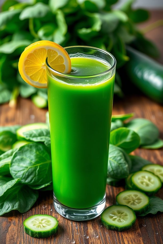 cucumber spinach alkaline juice