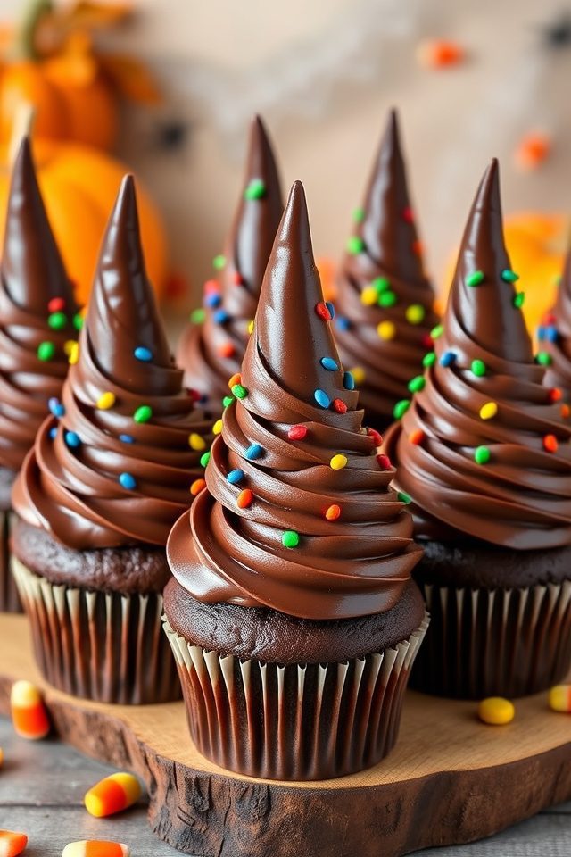 cupcakes topped with hats